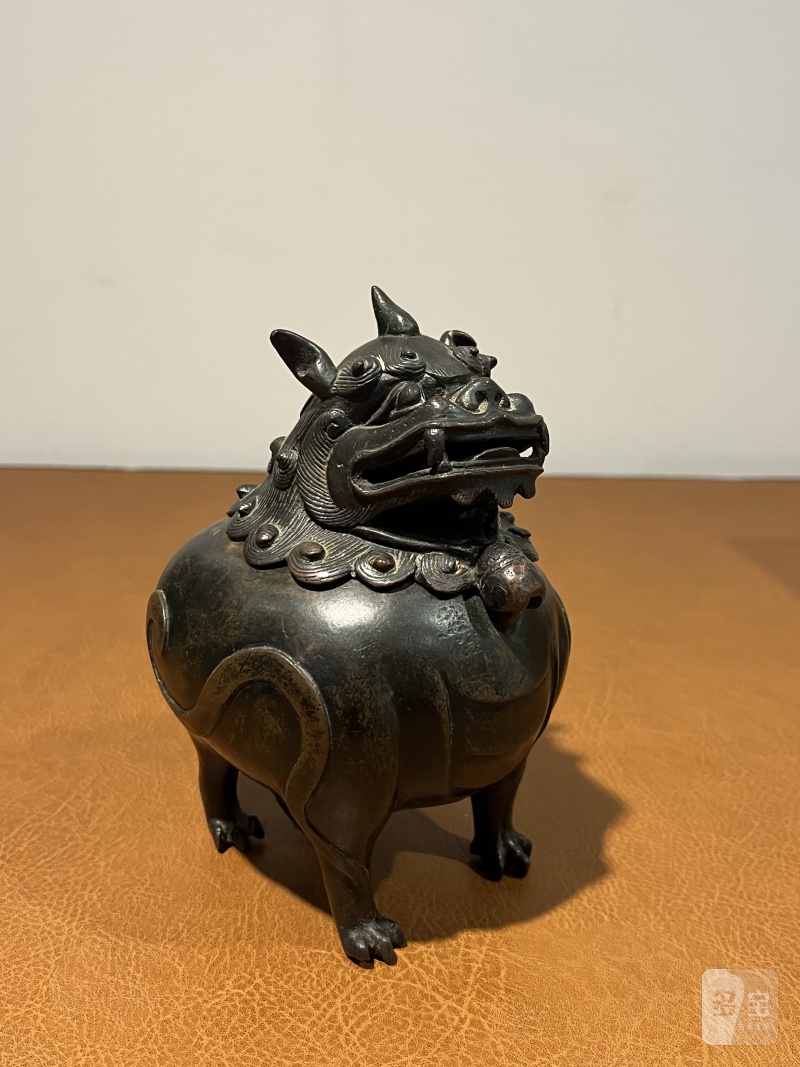 明 铜甪端香薰 - 图2